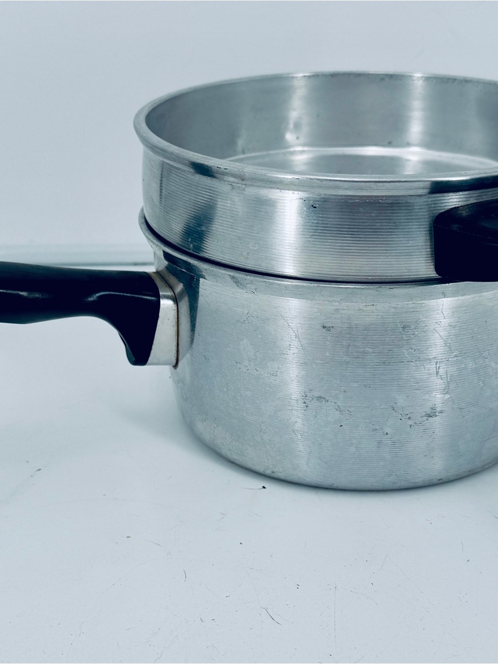 VINTAGE Wear-Ever Aluminum 2 Qt / 6 cup Sauce Pans Double boiler 38002